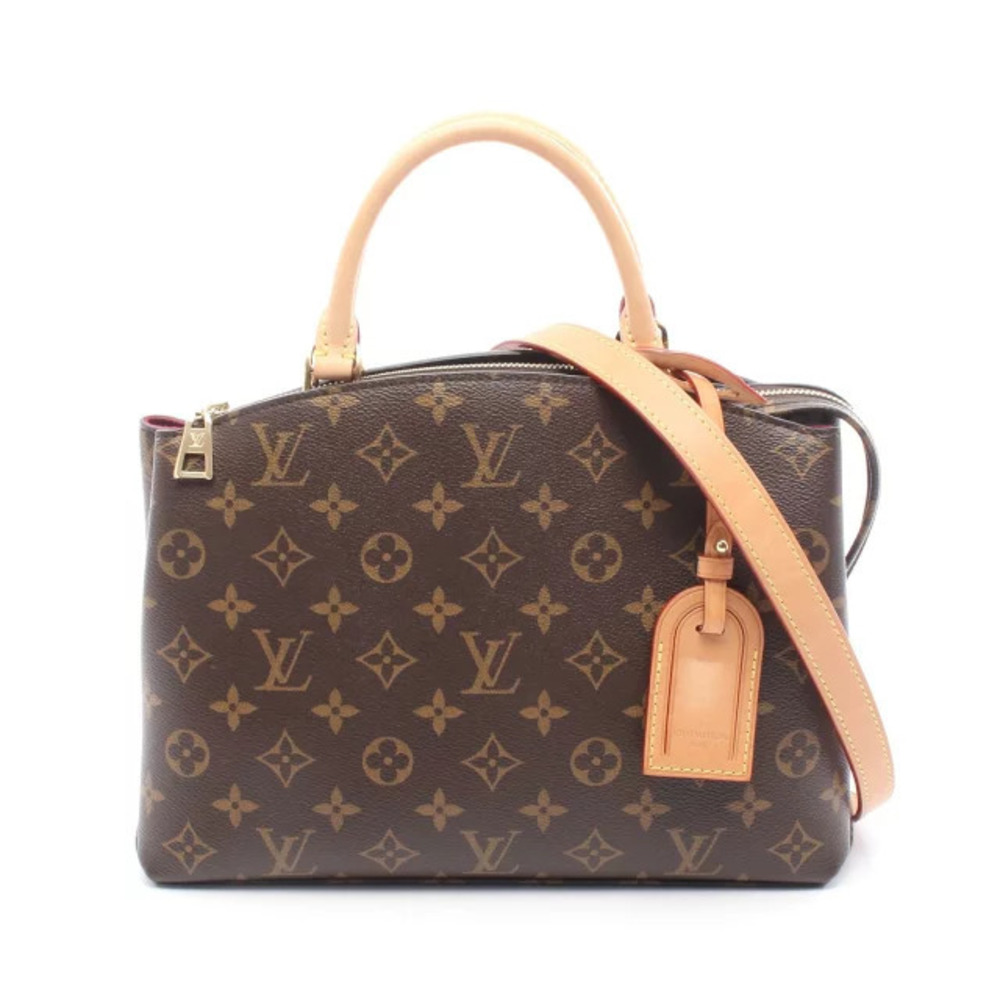 Louis Vuitton Palais handbag canvas leather Monogram brown